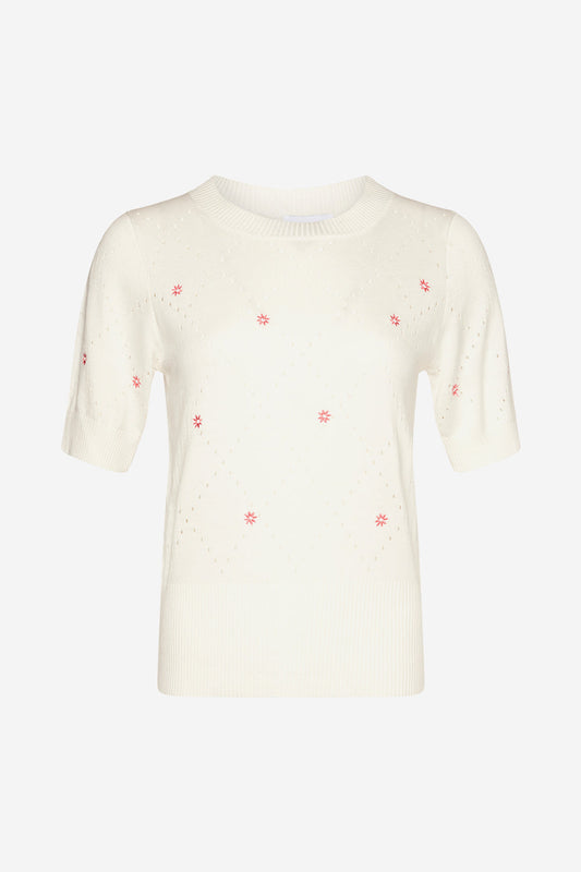 Julie Knit Jumper Offwhite/blush