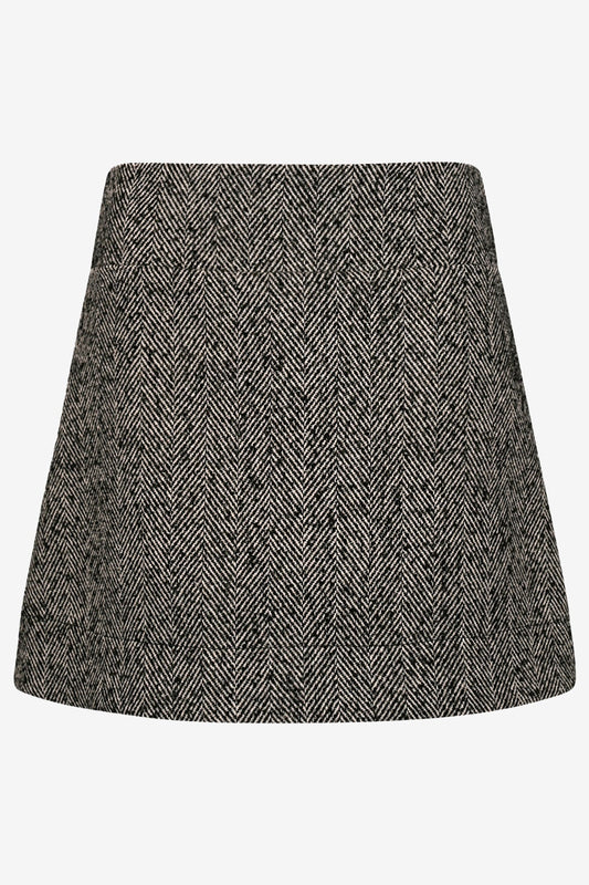 Noellas Julietta Skirt Salt & Peber. Køb Nederdele hos www.noellafashion.dk