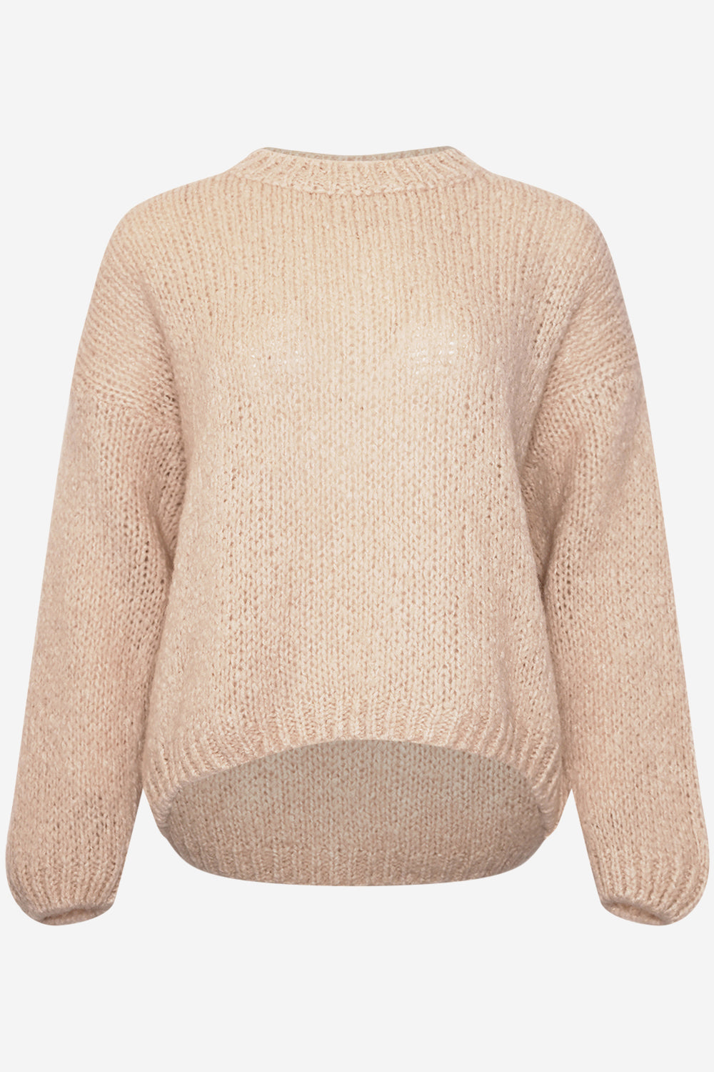 Noellas Juno knit Sand. Køb Striktrøjer hos www.noellafashion.dk