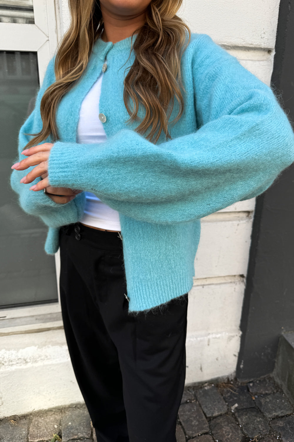 Kae Knit Cardigan Daydream Blue