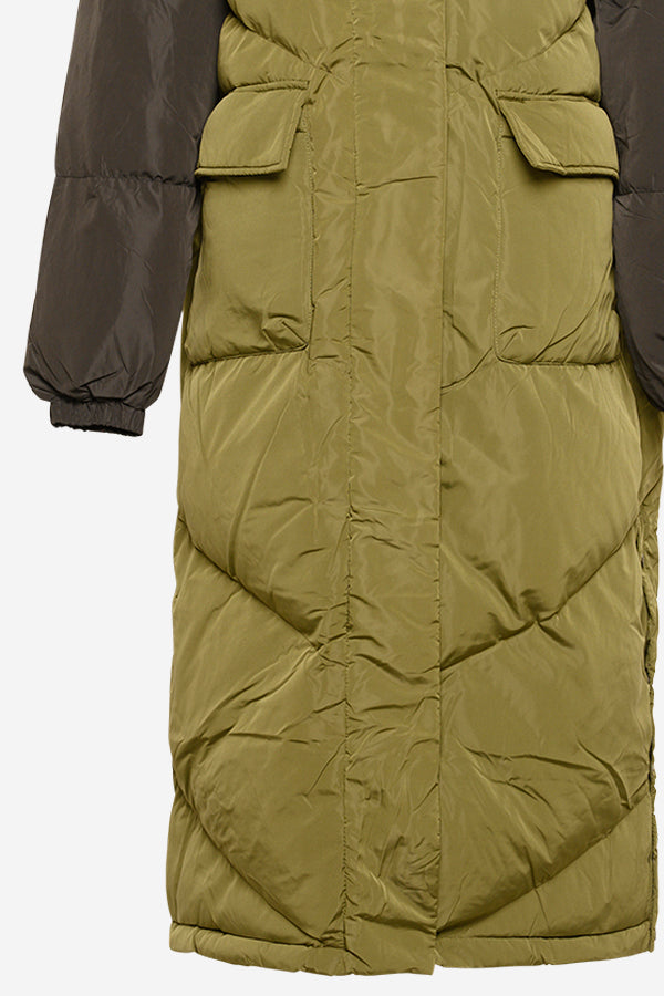 Kaila Oversize Puffer Coat Black/army Mix