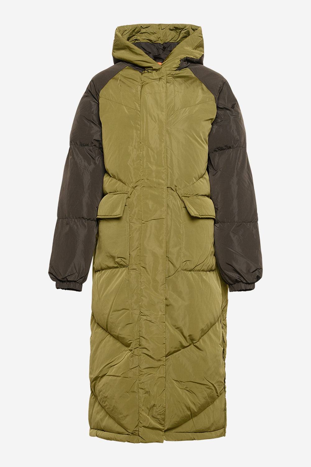 Noellas Kaila Oversize Puffer Coat Black/army Mix. Køb Jakker hos www.noellafashion.dk