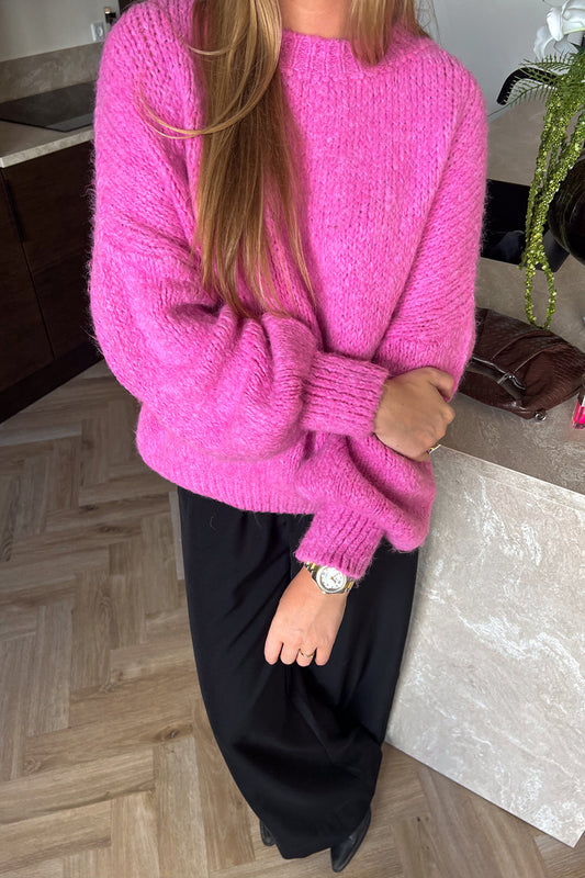 Noellas Kalena Knit Light Pink. Køb Striktrøjer hos www.noellafashion.dk