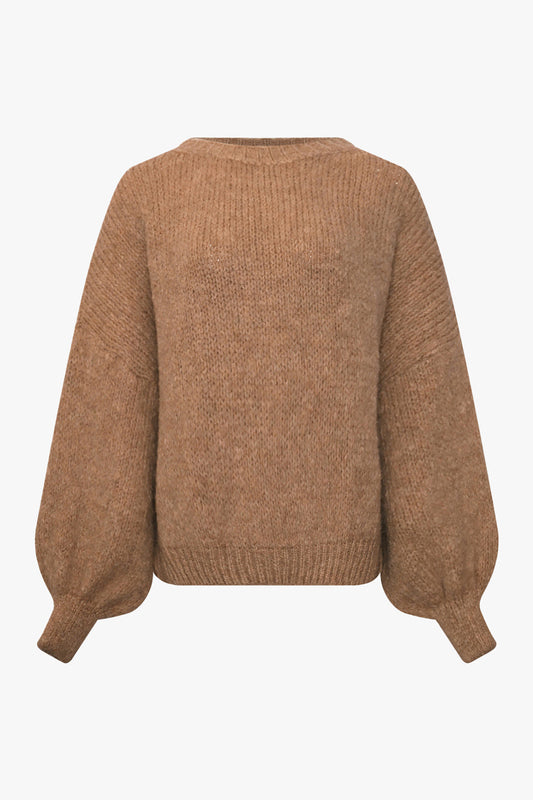 Noellas Kalena Knit Sand. Køb Striktrøjer hos www.noellafashion.dk