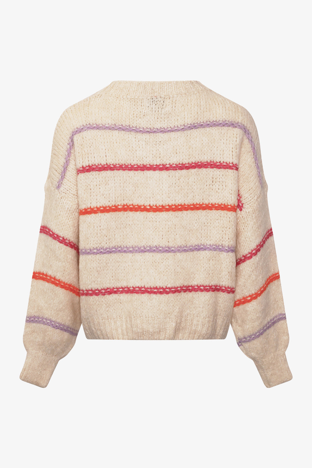Noellas Kalita Knit Oyster Berry Stripe.