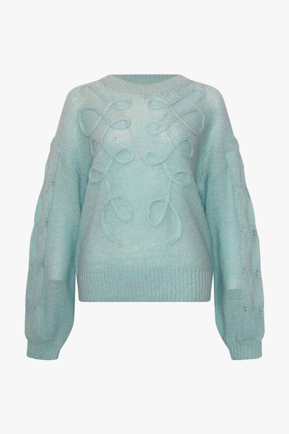 Noellas Karessa Knit Daydream Blue. Køb Striktrøjer hos www.noellafashion.dk