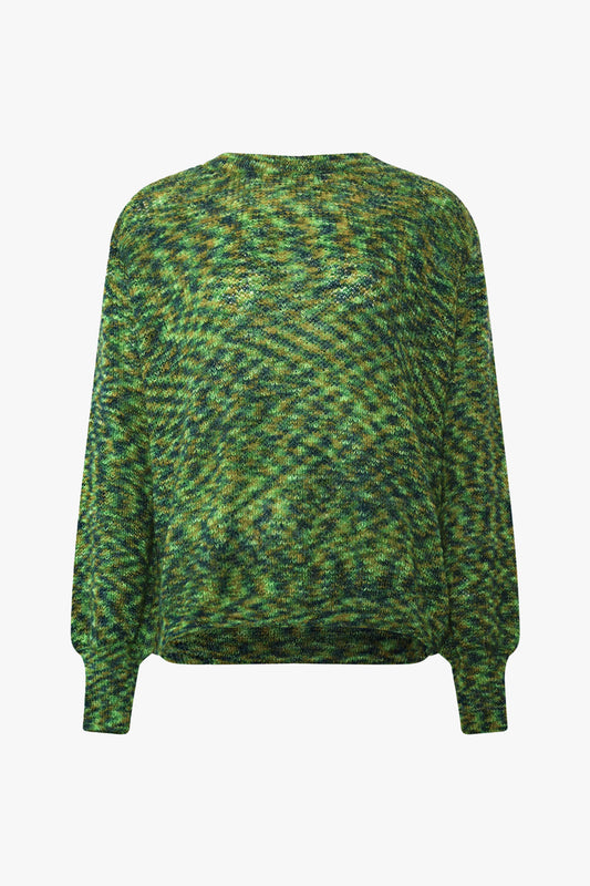 Noellas Kashana Knit Greeen Combo. Køb Striktrøjer hos www.noellafashion.dk