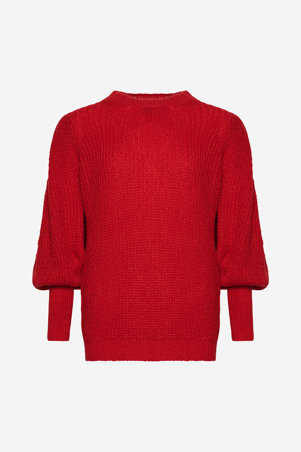 Noellas Ken Knit Blouse Red. Køb Striktrøjer hos www.noellafashion.dk