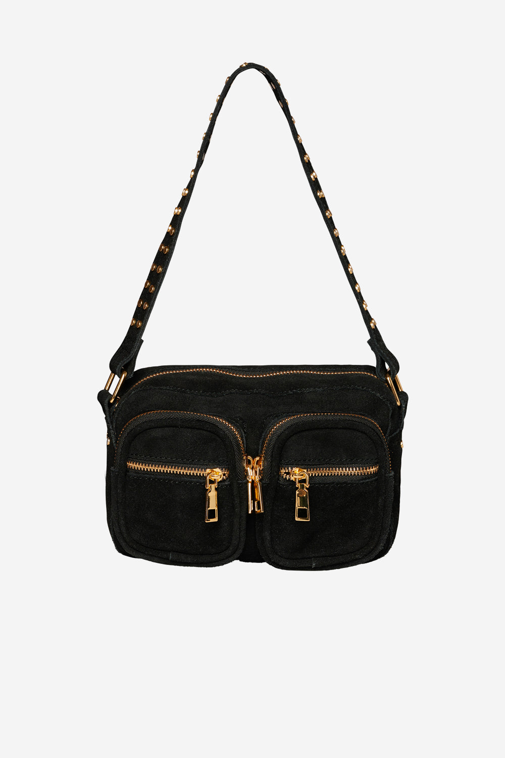 Kendra Bag Real Suede W. Gold Black