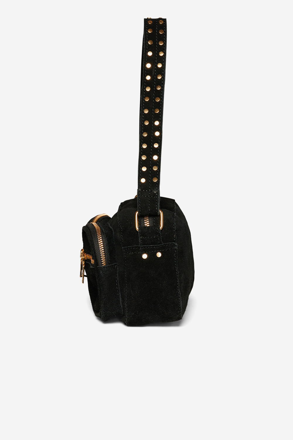 Kendra Bag Real Suede W. Gold Black