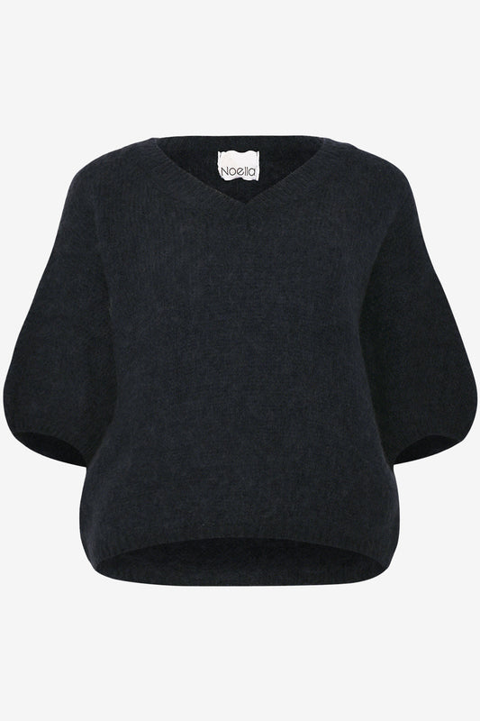 Noellas Kennedi Knit Navy Blue. Køb Striktrøjer hos www.noellafashion.dk
