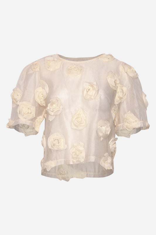 Noellas Kerrin Blouse Ivory. Køb Bluser hos www.noellafashion.dk