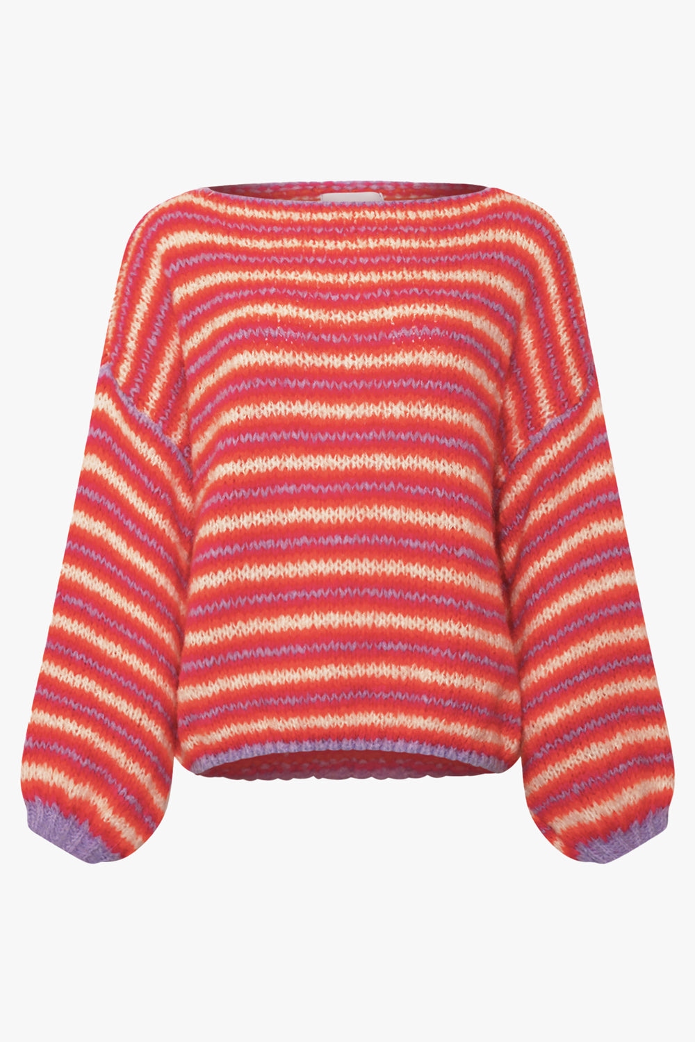 Noellas Kianella Knit Toma Berry Stripe. Køb Striktrøjer hos www.noellafashion.dk