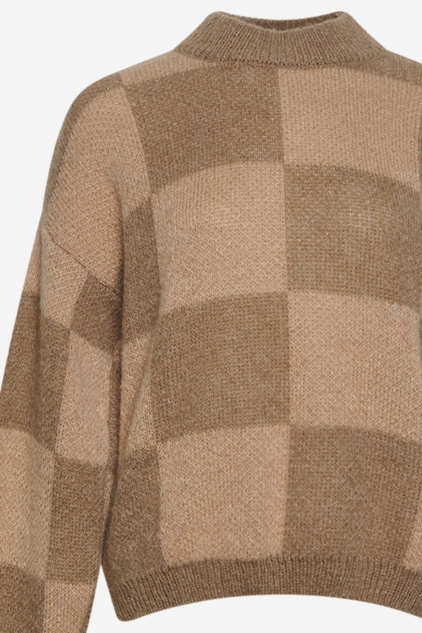 Kiana Knit Sweater Brown/Sand