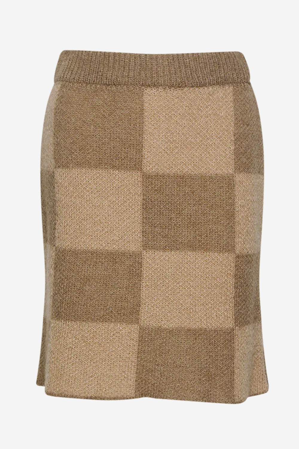 Noellas Kiana Knit Skirt Brown/Sand. Køb Nederdele hos www.noellafashion.dk