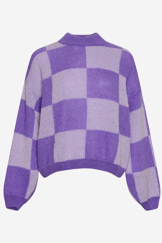 Noellas Kiana Knit Sweater Lilac/Lavender. Køb Striktrøjer hos www.noellafashion.dk