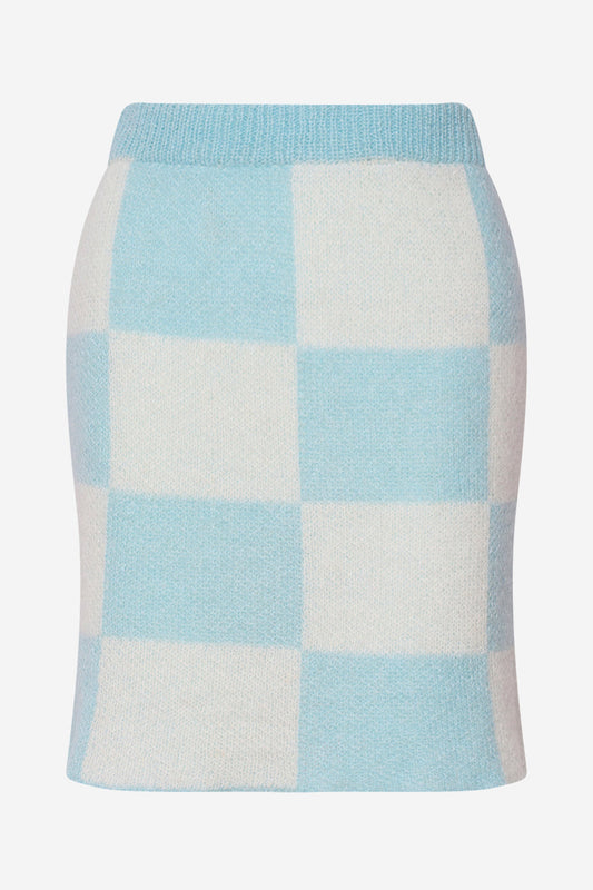 Noellas Kiana Knit Skirt Light Blue. Køb Nederdele hos www.noellafashion.dk