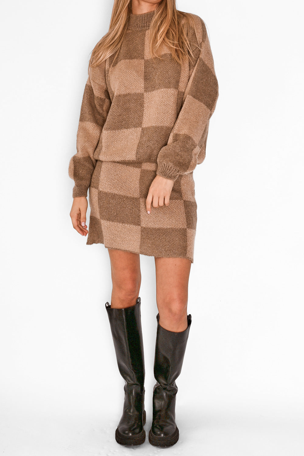 Kiana Knit Sweater Brown/Sand