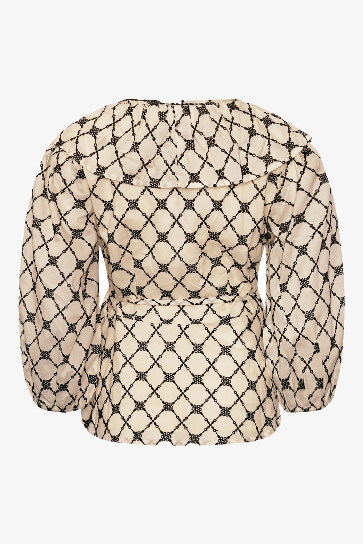Kolina Blouse Ivory Black Combo