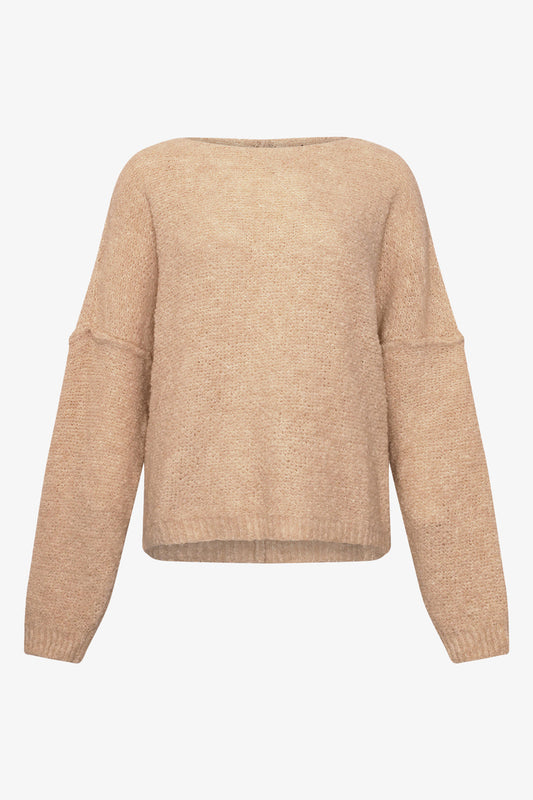 Noellas Koreena Knit Oyster. Køb Striktrøjer hos www.noellafashion.dk