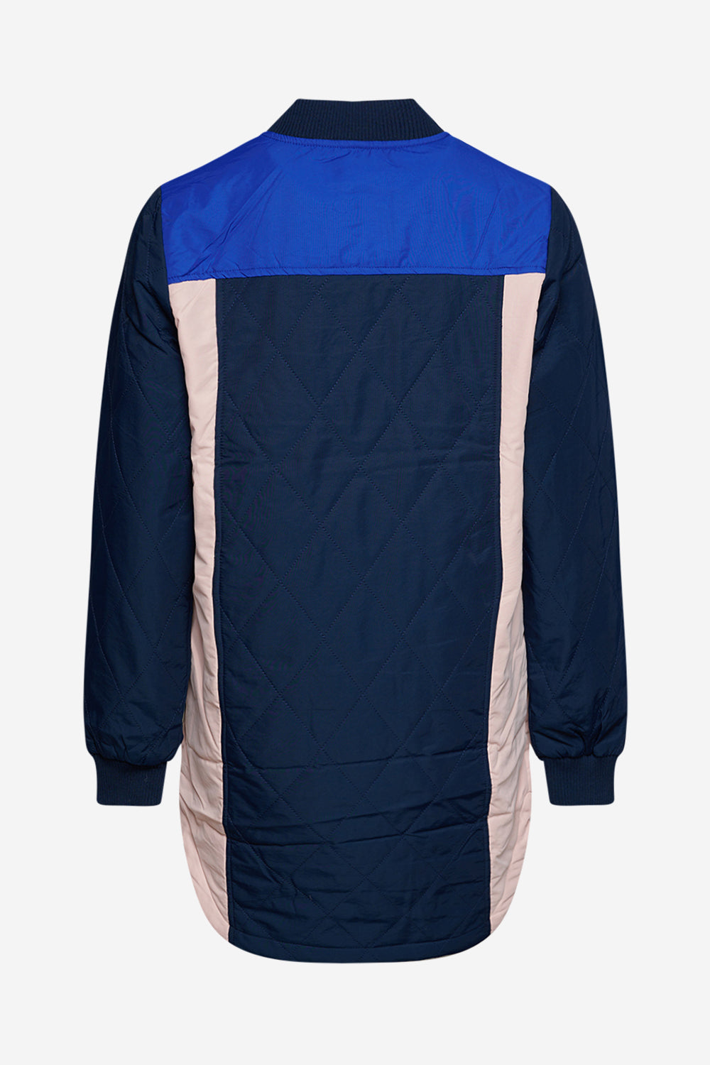 Kumi Quilt Jacket Contrast Navy