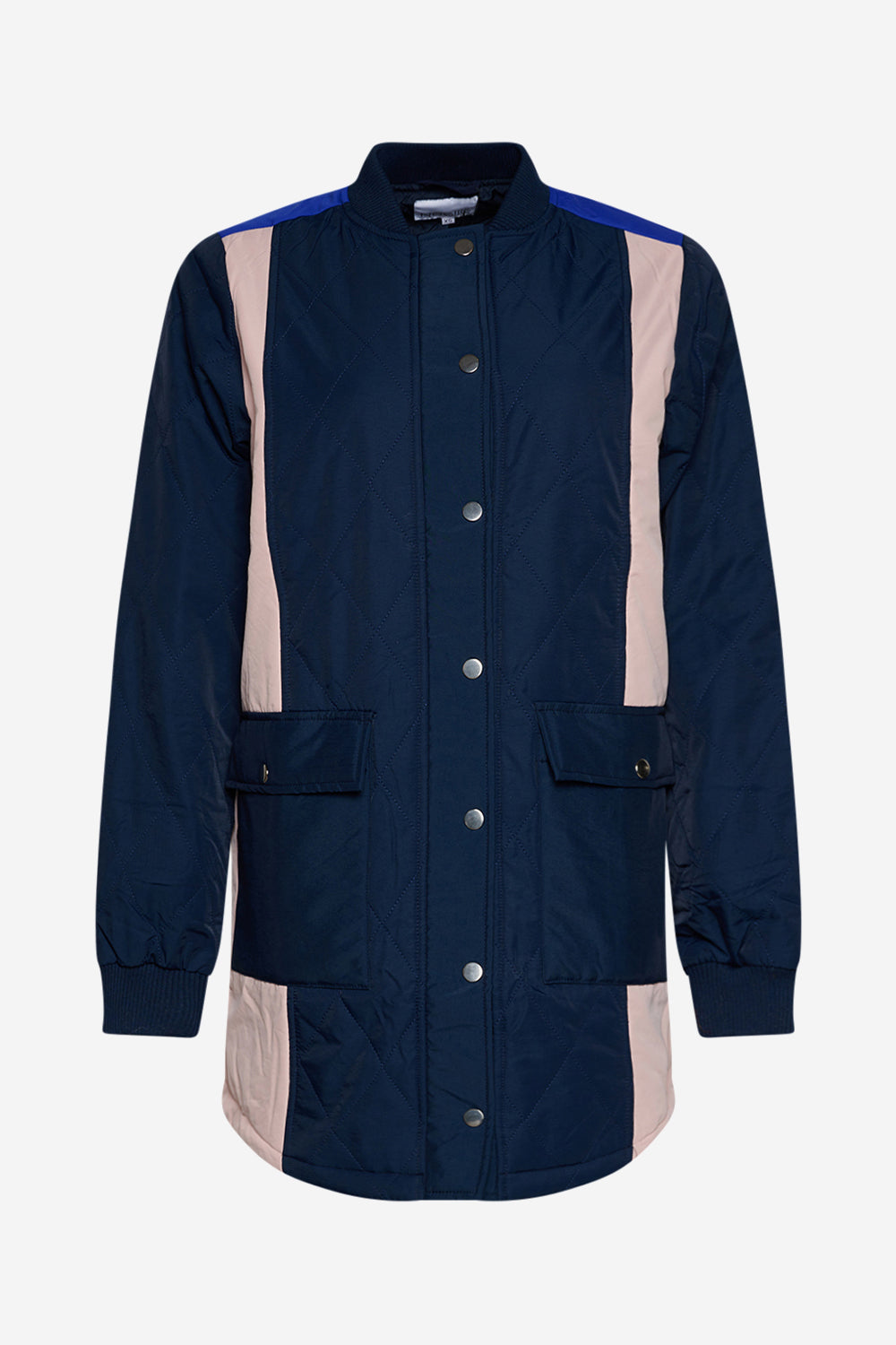 Kumi Quilt Jacket Contrast Navy