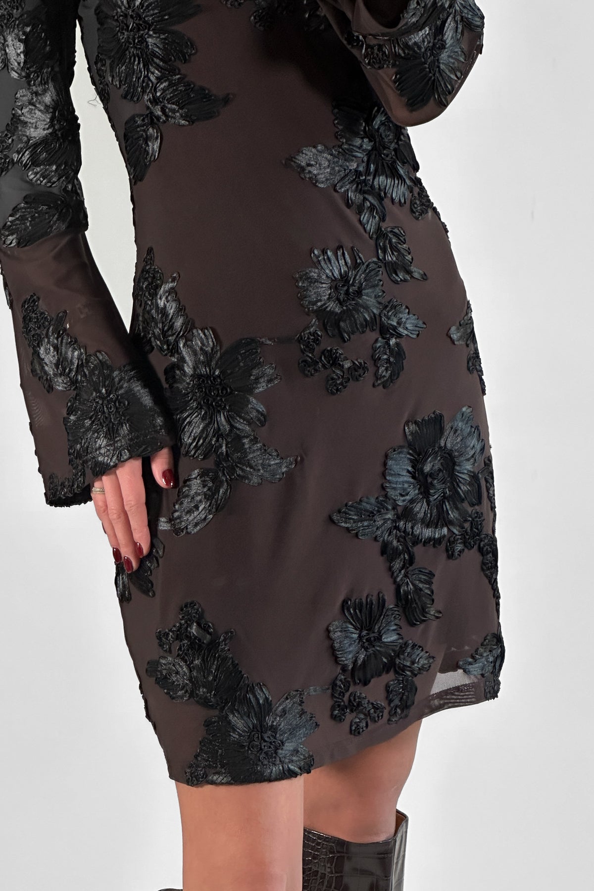 Joanette Dress Chocolate Black