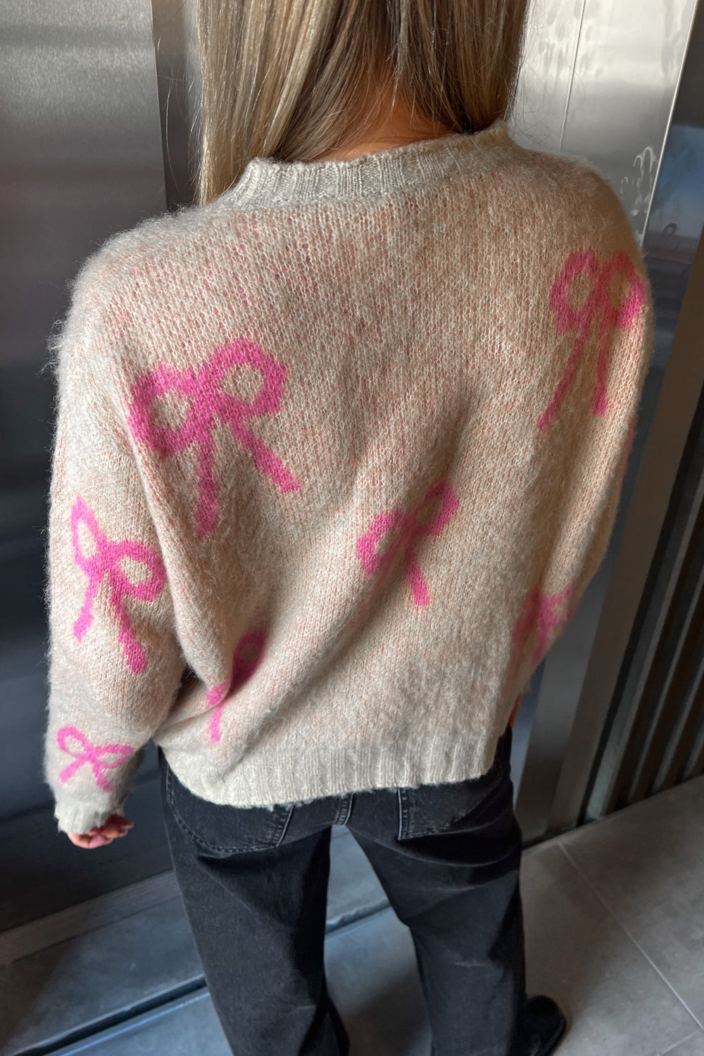 Lena Knit Pink Beige Combo