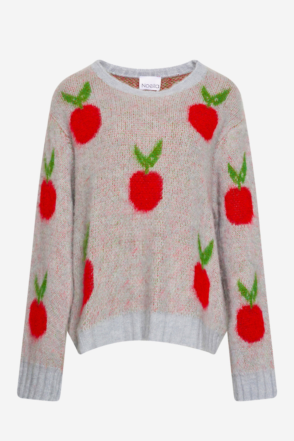 Noellas Lena Knit Sweater Apple. Køb Striktrøjer hos www.noellafashion.dk