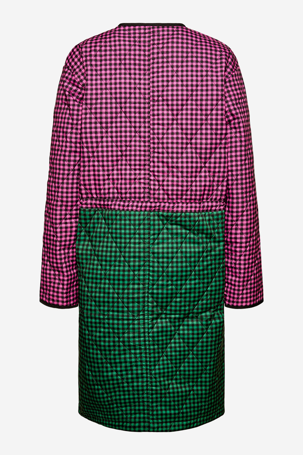 Lena Quilt Jacket Pink/green Check Mix