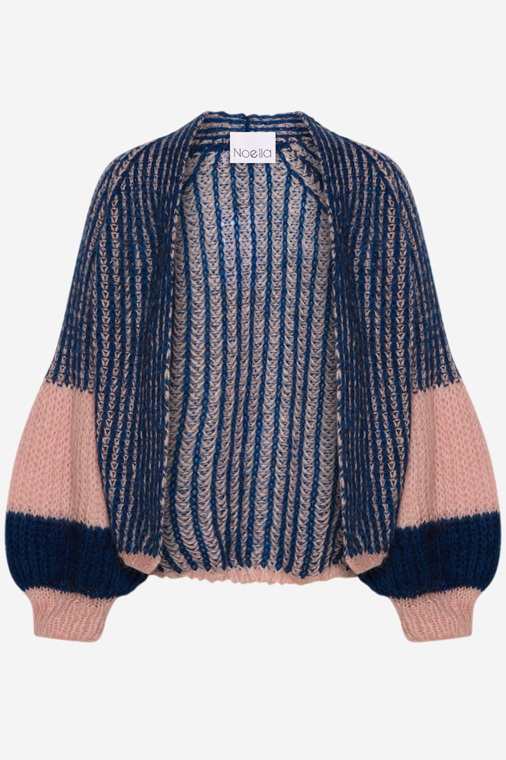 Noellas Liana Knit Cardigan Rose/Navy. Køb Cardigans hos www.noellafashion.dk