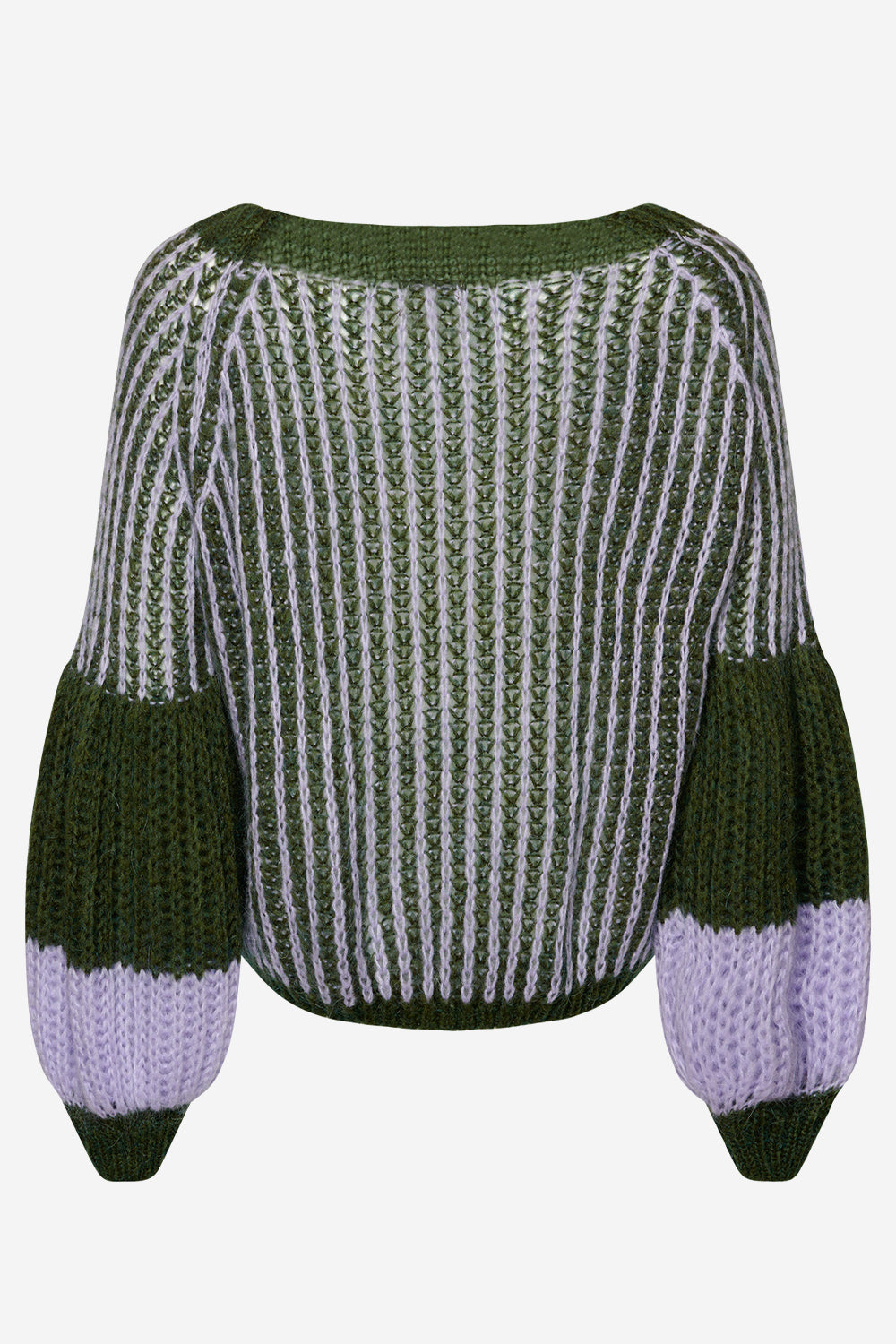 Liana Knit Sweater Army/lilac