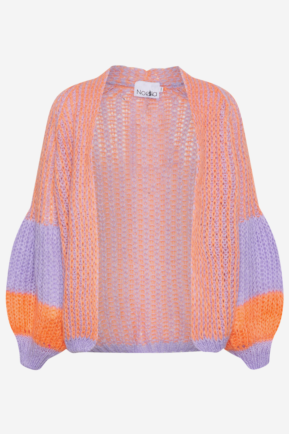 Noellas Liana Knit Cardigan Lilac/Apricot Mix. Køb Cardigans hos www.noellafashion.dk