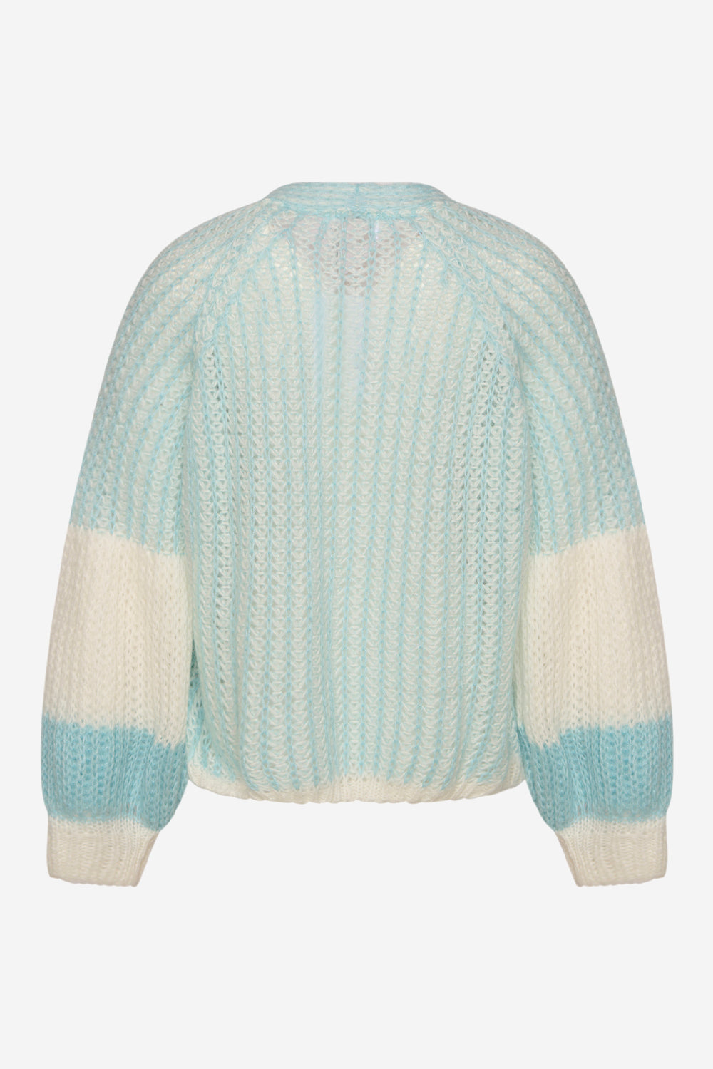 Liana Knit Cardigan Lightblue/White