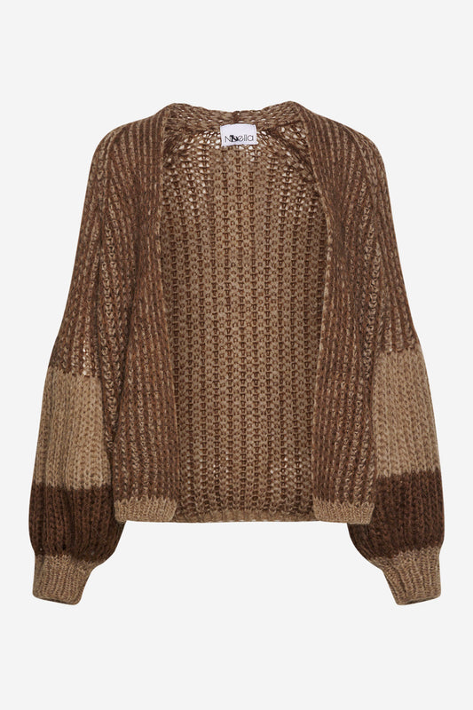 Noellas Liana Knit Cardigan Brown/Camel. Køb Cardigans hos www.noellafashion.dk