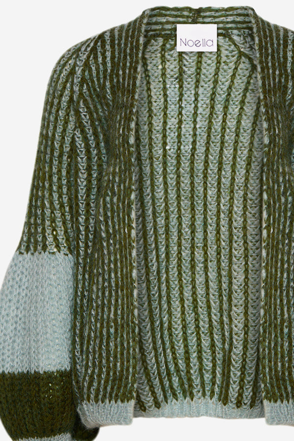 Noellas Liana Knit Cardigan Light Blue/Army.
