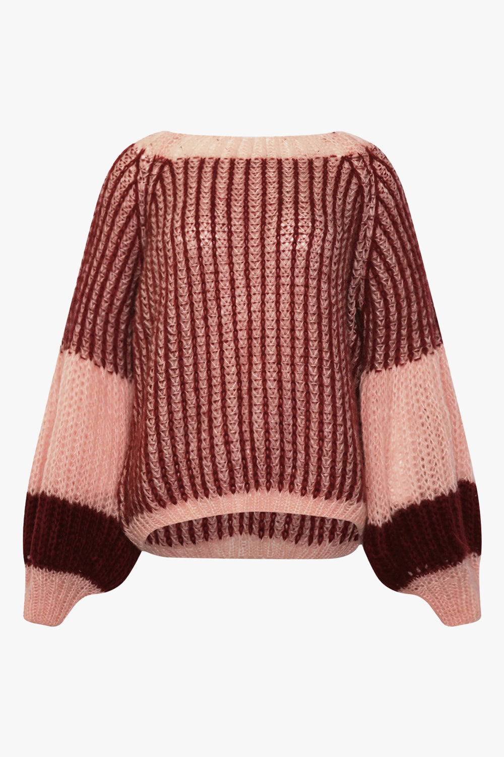 Noellas Liana Knit Sweater Rust Blush Combo. Køb Striktrøjer hos www.noellafashion.dk