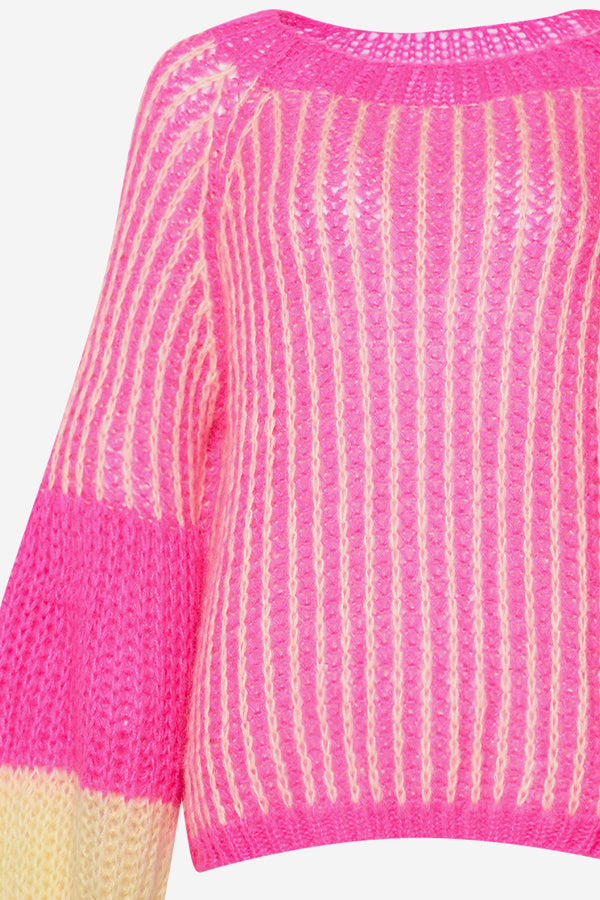 Liana Knit Sweater Pink/Yellow Mix