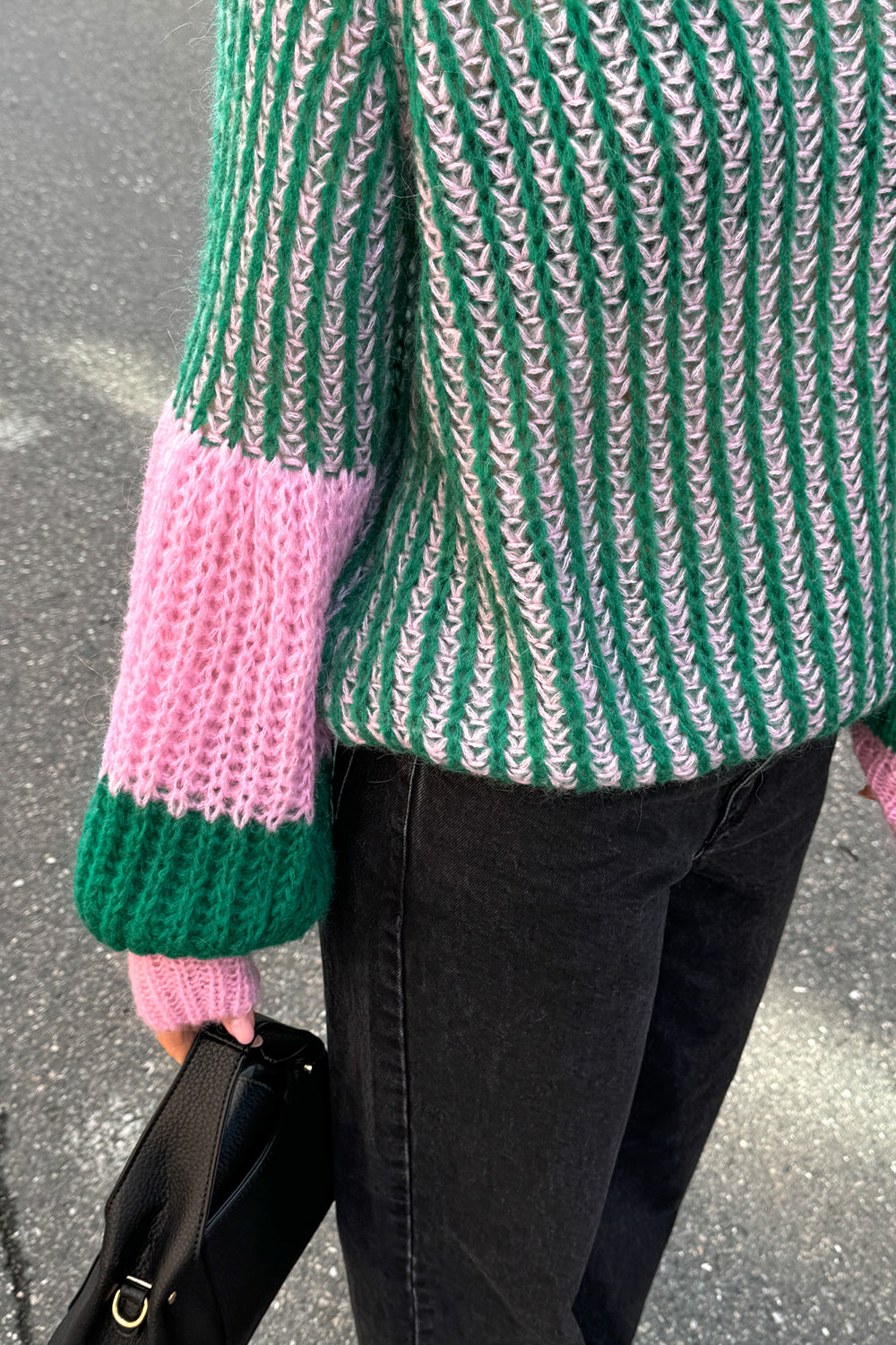 Liana Knit Sweater Green Bubblegum