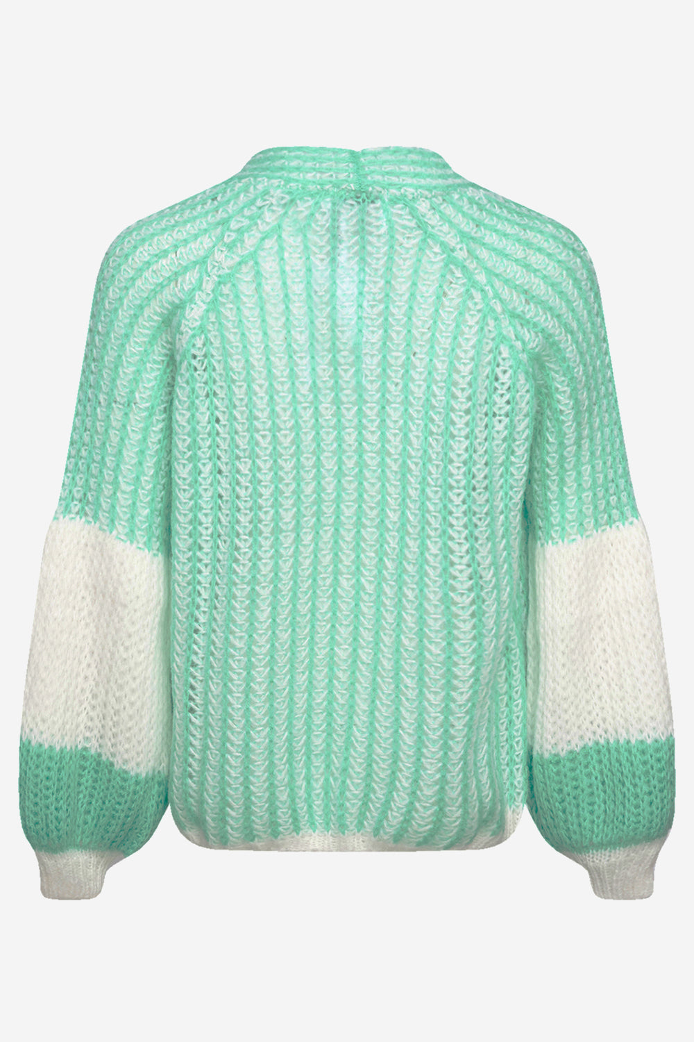 Liana Knit Cardigan Mint/White