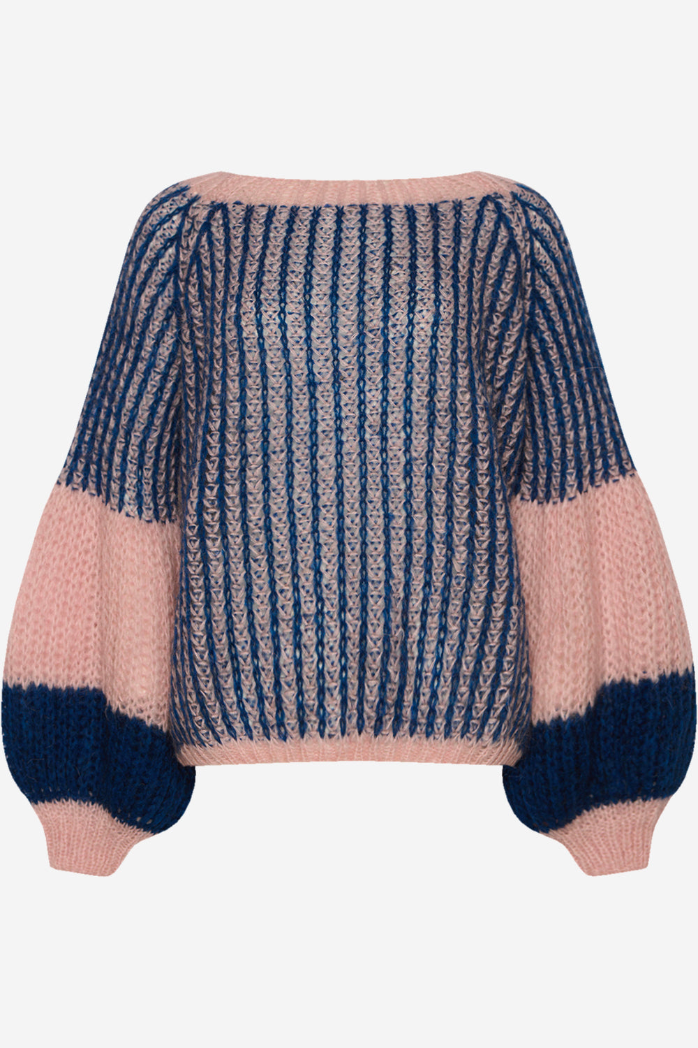 Noellas Liana Knit Sweater Rose/Navy. Køb Striktrøjer hos www.noellafashion.dk