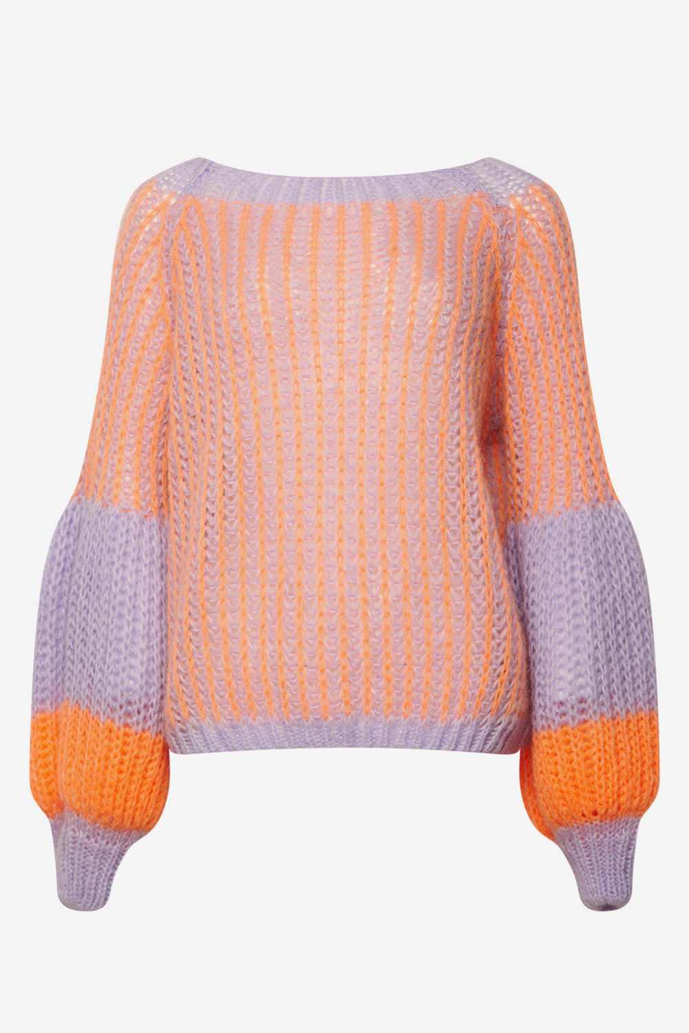 Noellas Liana Knit Sweater Lilac/Apricot Mix. Køb Striktrøjer hos www.noellafashion.dk