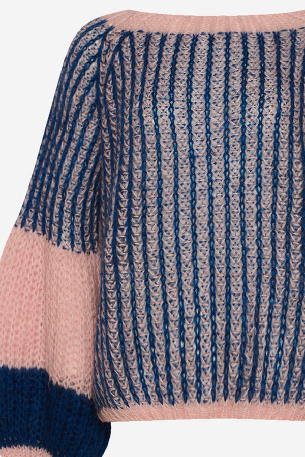 Liana Knit Sweater Rose/Navy