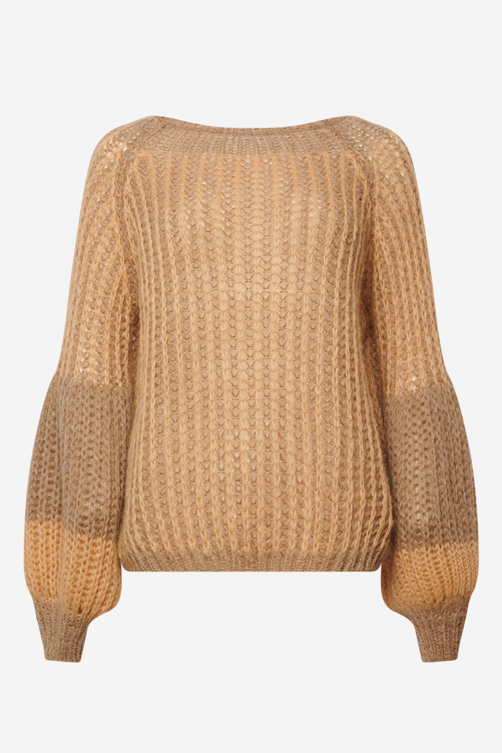 Noellas Liana Knit Sweater Sand. Køb Striktrøjer hos www.noellafashion.dk