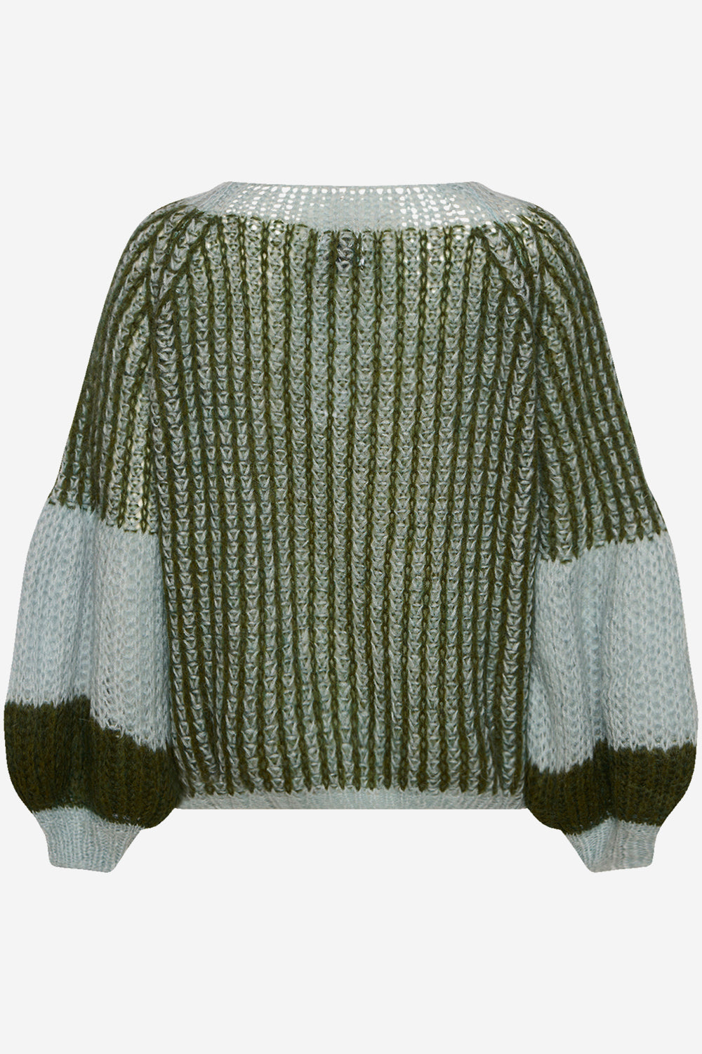 Noellas Liana Knit Sweater Light Blue/Army. Køb Striktrøjer hos www.noellafashion.dk