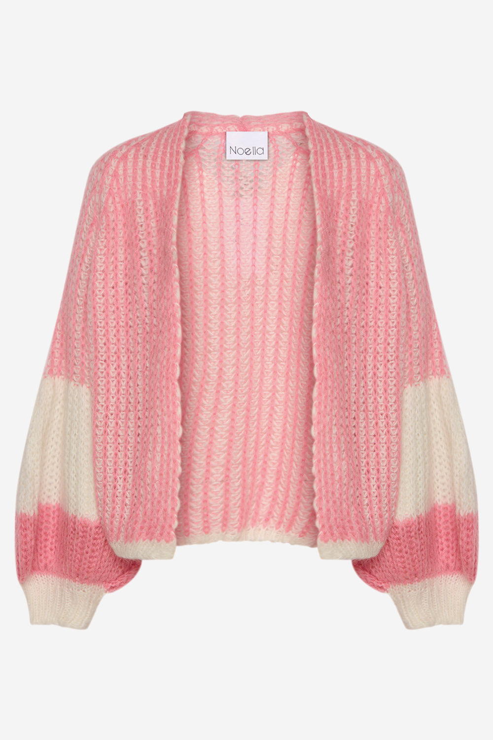 Noellas Liana Knit Cardigan White/Rose. Køb Cardigans hos www.noellafashion.dk