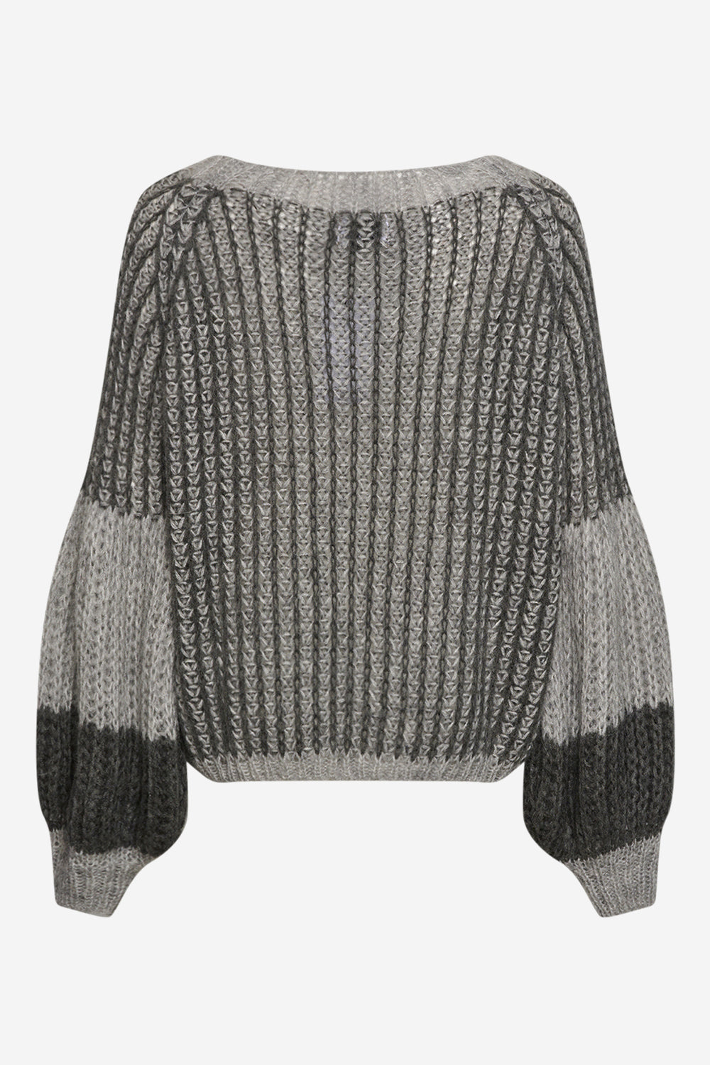 Noellas Liana Knit Sweater Grey Melange Mix.