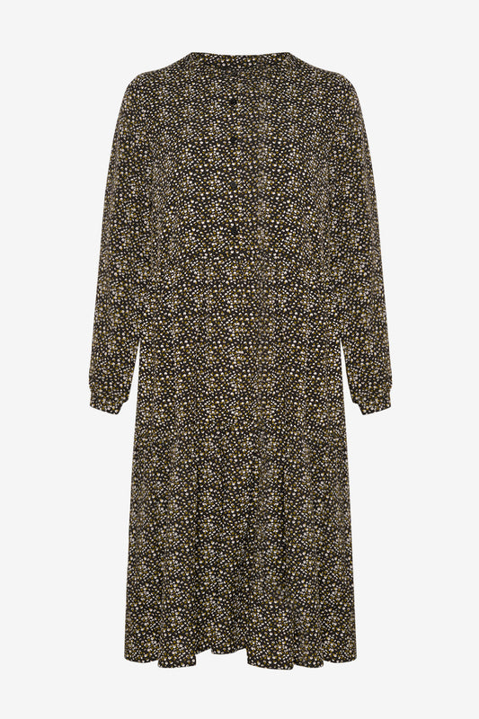 Noellas Porter Lipe Dress Black/Camel Flower. Køb Kjoler hos www.noellafashion.dk