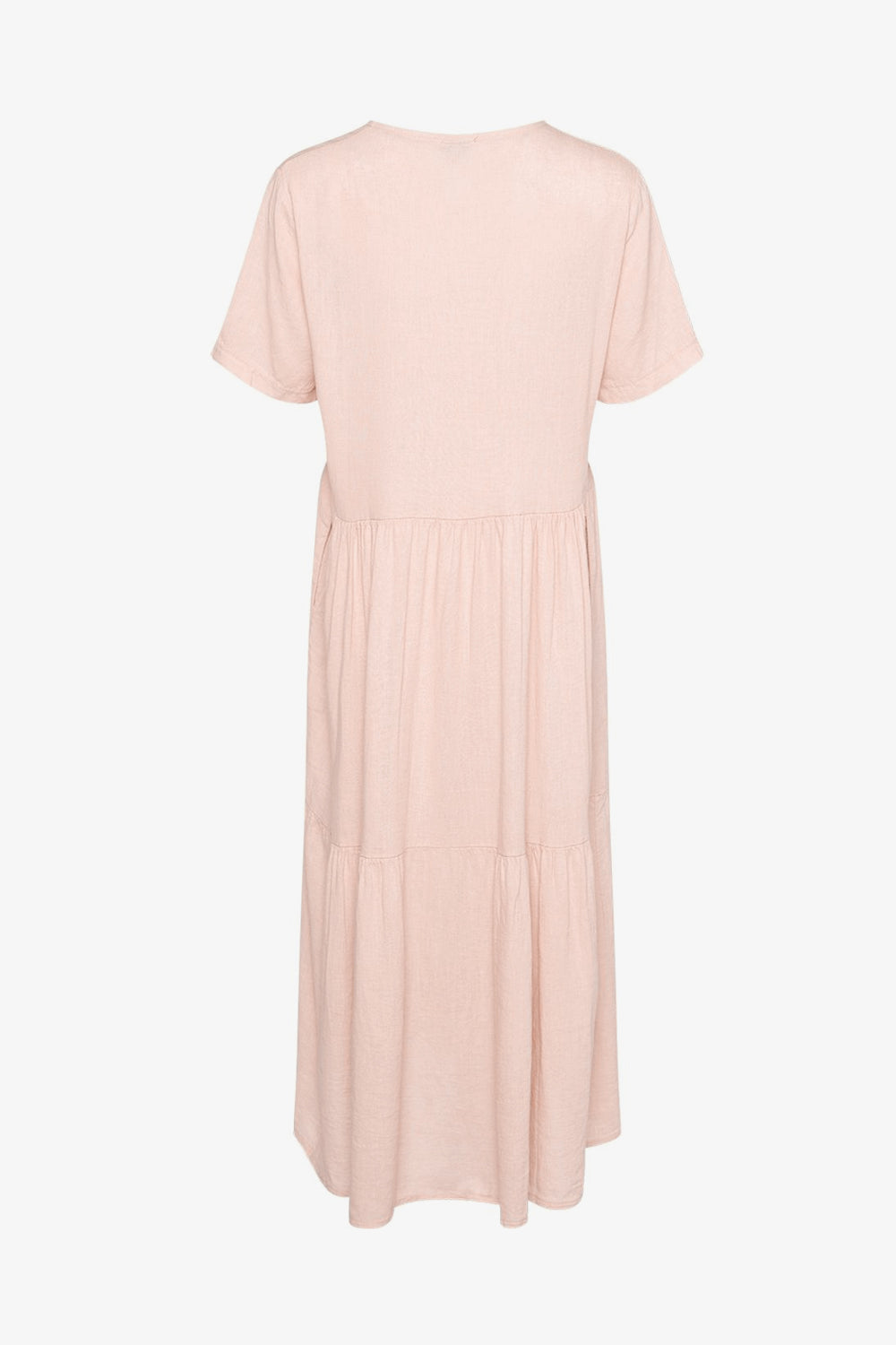 Lipe V-neck ss Linen Mix Rose