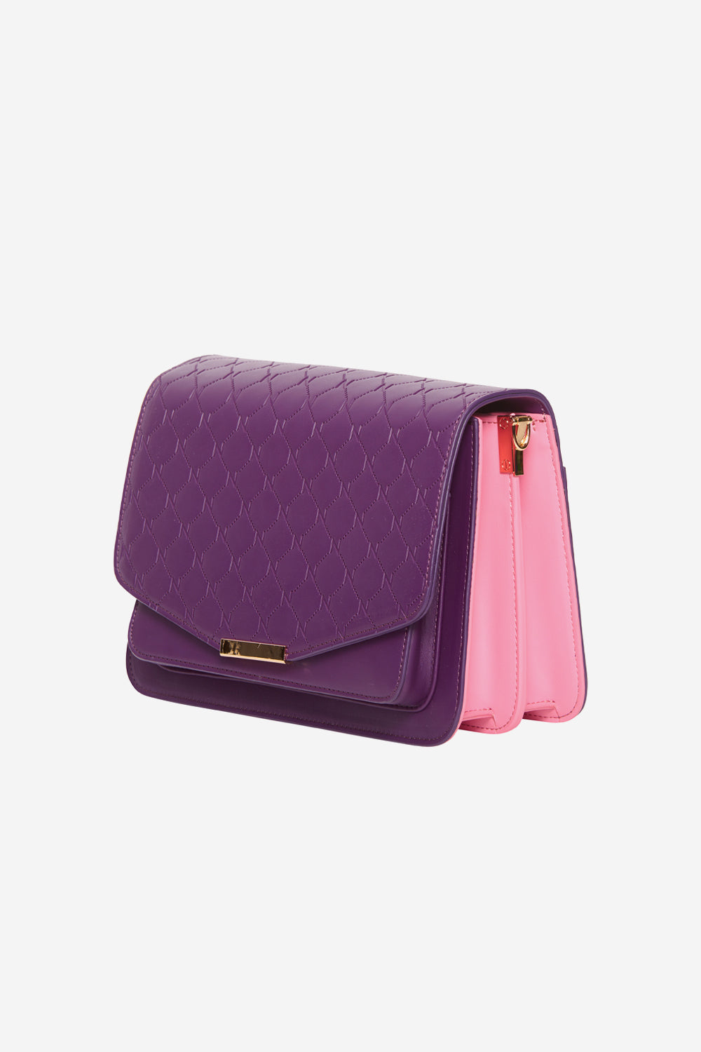 Blanca Compartment Logo Bag Plum/Light Pink